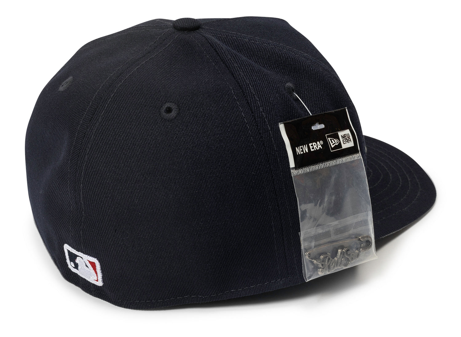 New Era Script Safety Pin Boston Red Sox Fitted Hat - view 2