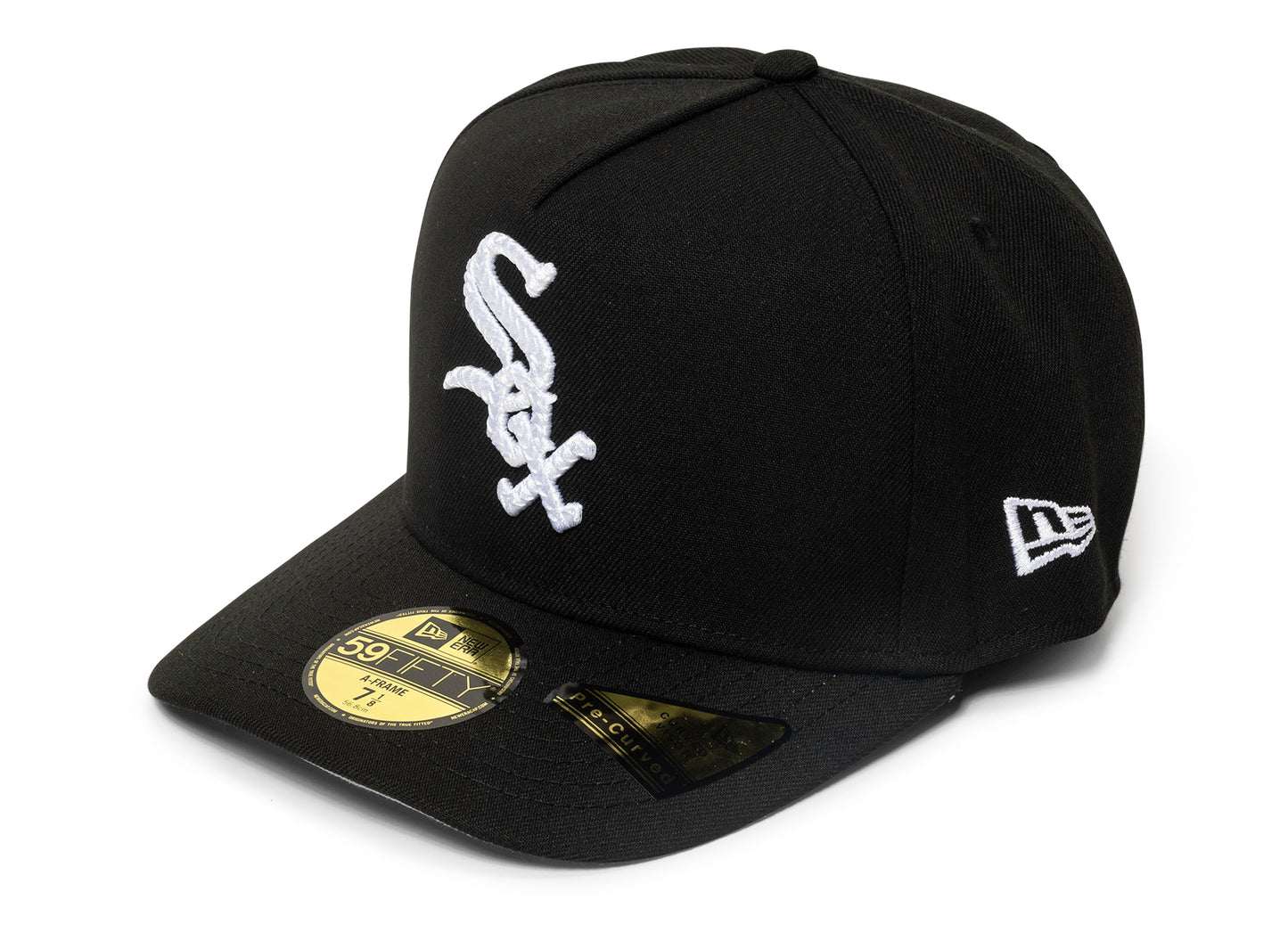 New Era Script Safety Pin Chicago White Sox Fitted Hat