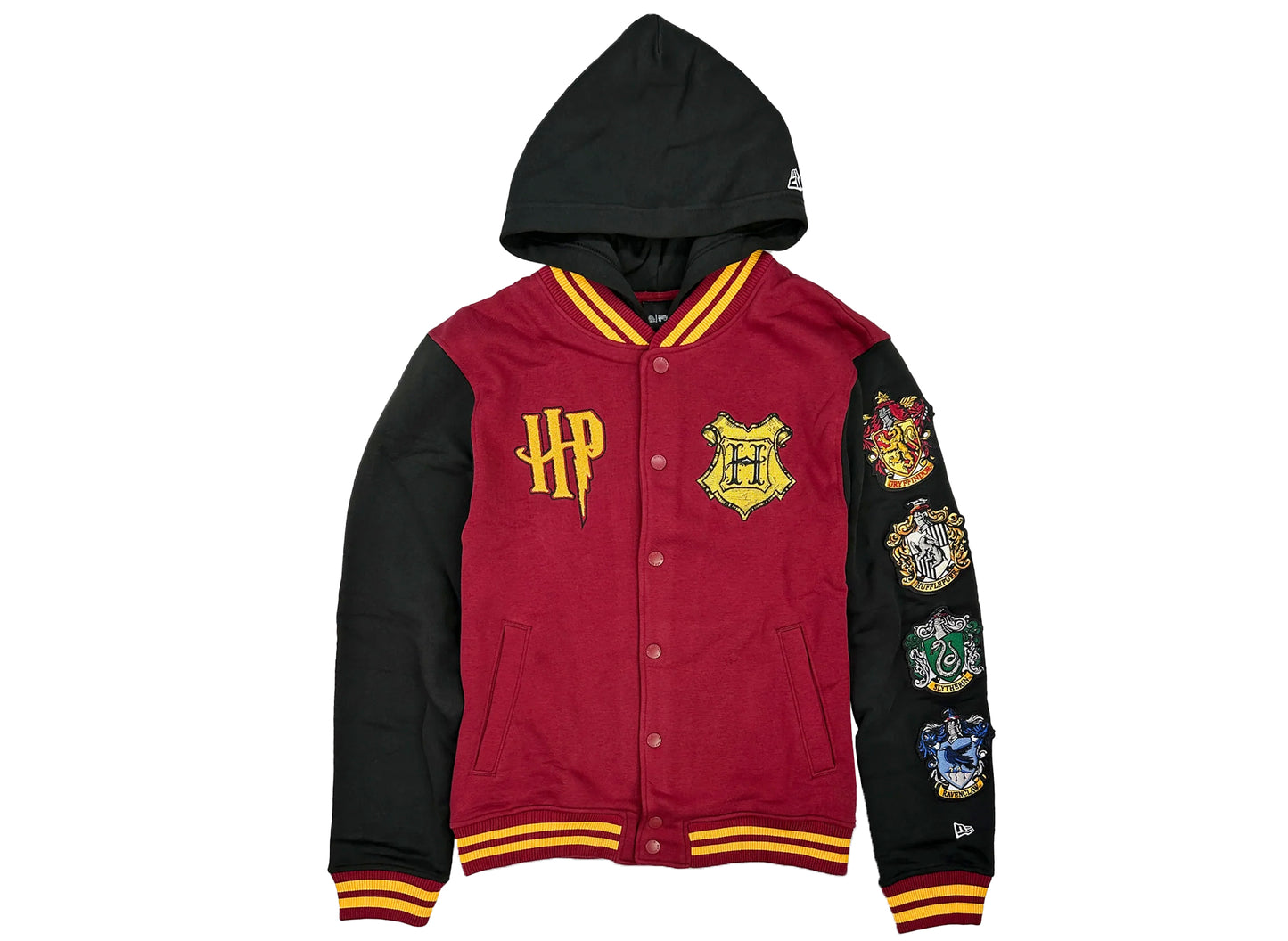 New Era x Harry Potter Hoodie in Stone, men's hooded fleece sweatshirt