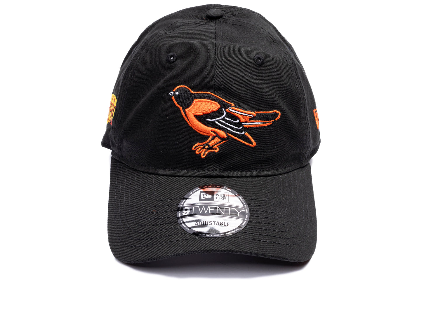 New Era x Seinfeld Baltimore Orioles 9TWENTY Adjustable Hat in Black, front view