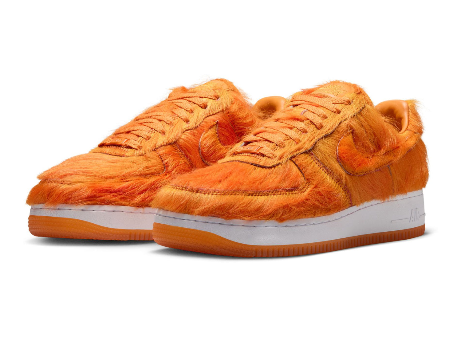Nike Air Force 1 Low 'Orange Pony Hair' in Campfire Orange / Sunset - view 3