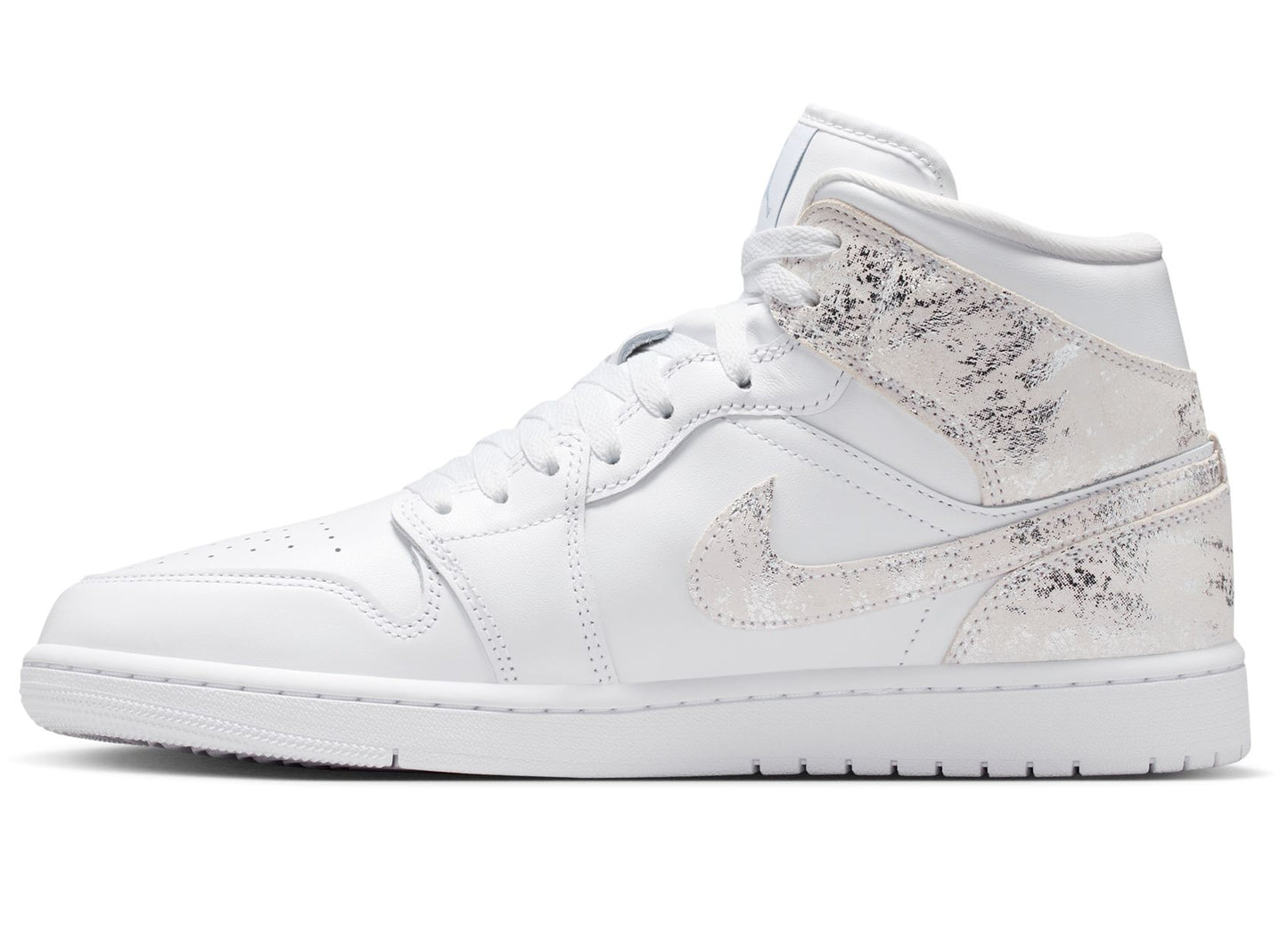 Air Jordan 1 Mid SE in Weiß / Field Silver