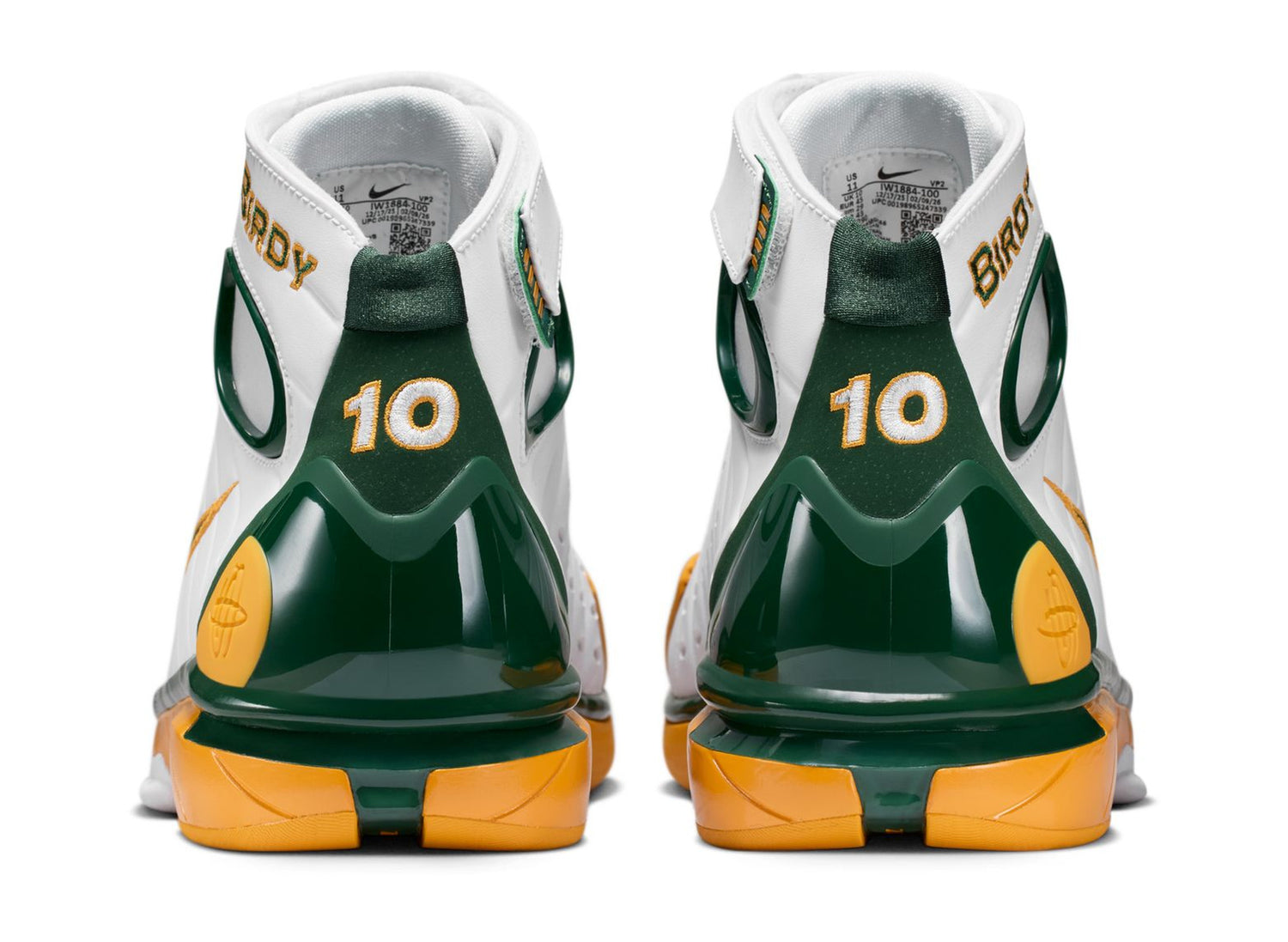 Nike Air Zoom Huarache 2K4 'Sue Bird' in White / Deep Forest / Canyon Gold - view 3