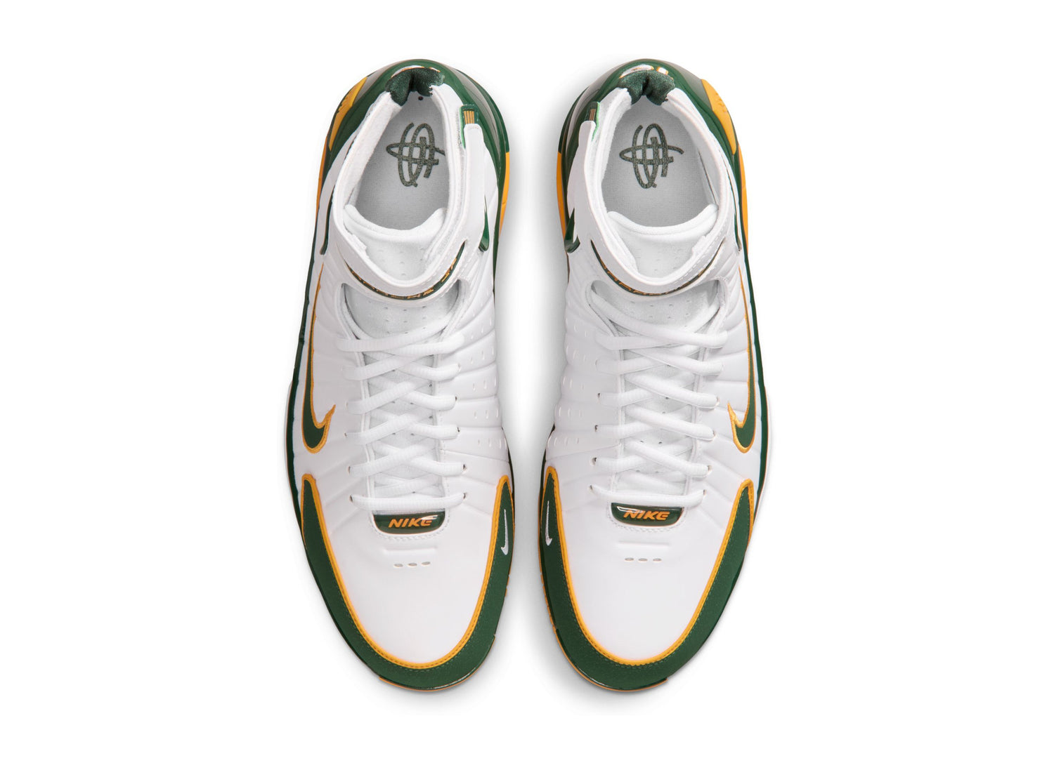 Nike Air Zoom Huarache 2K4 'Sue Bird' in White / Deep Forest / Canyon Gold - view 4