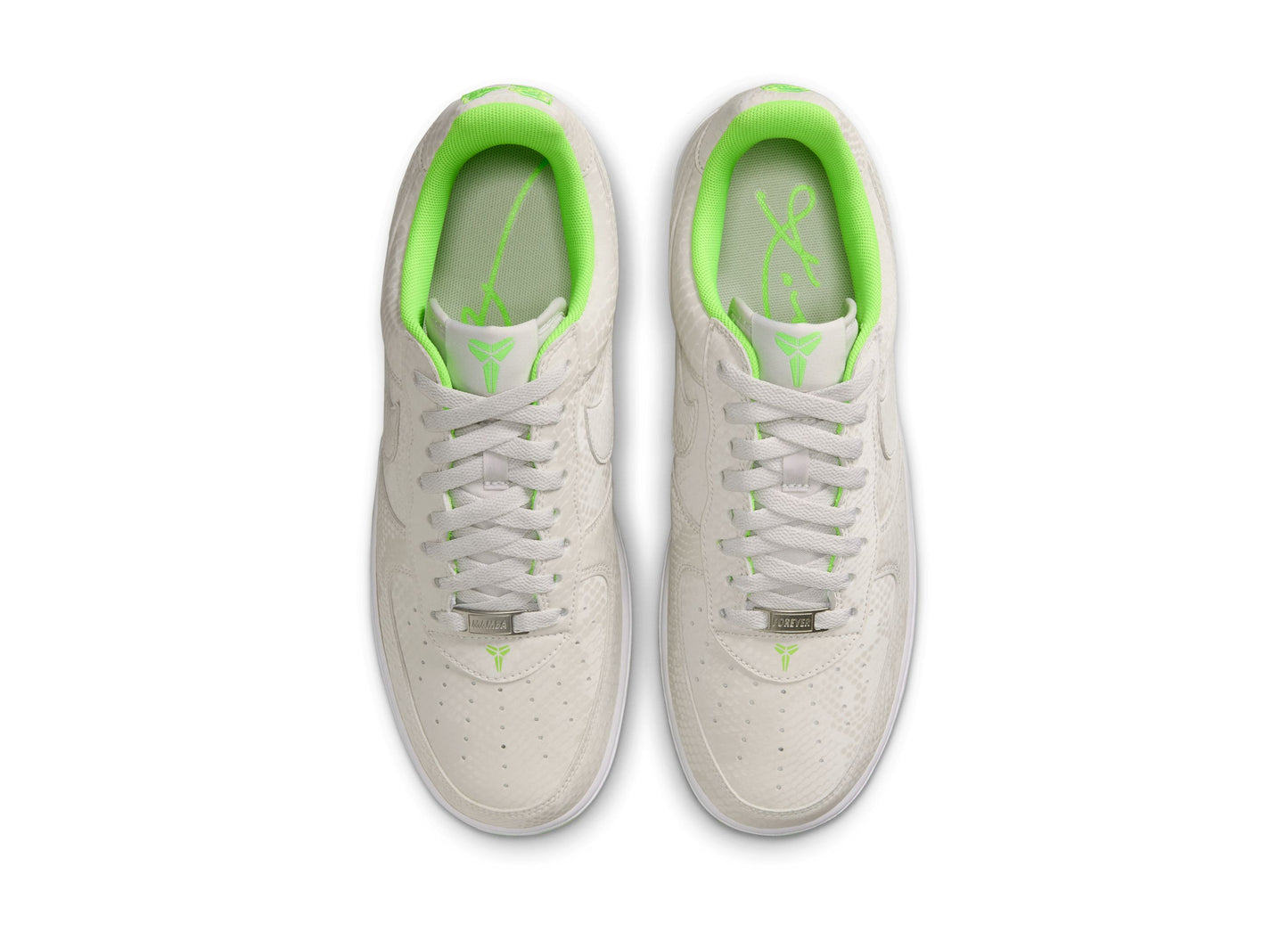 Nike Kobe Air Force 1 Low in Vast Grey / Electric Green — view 4