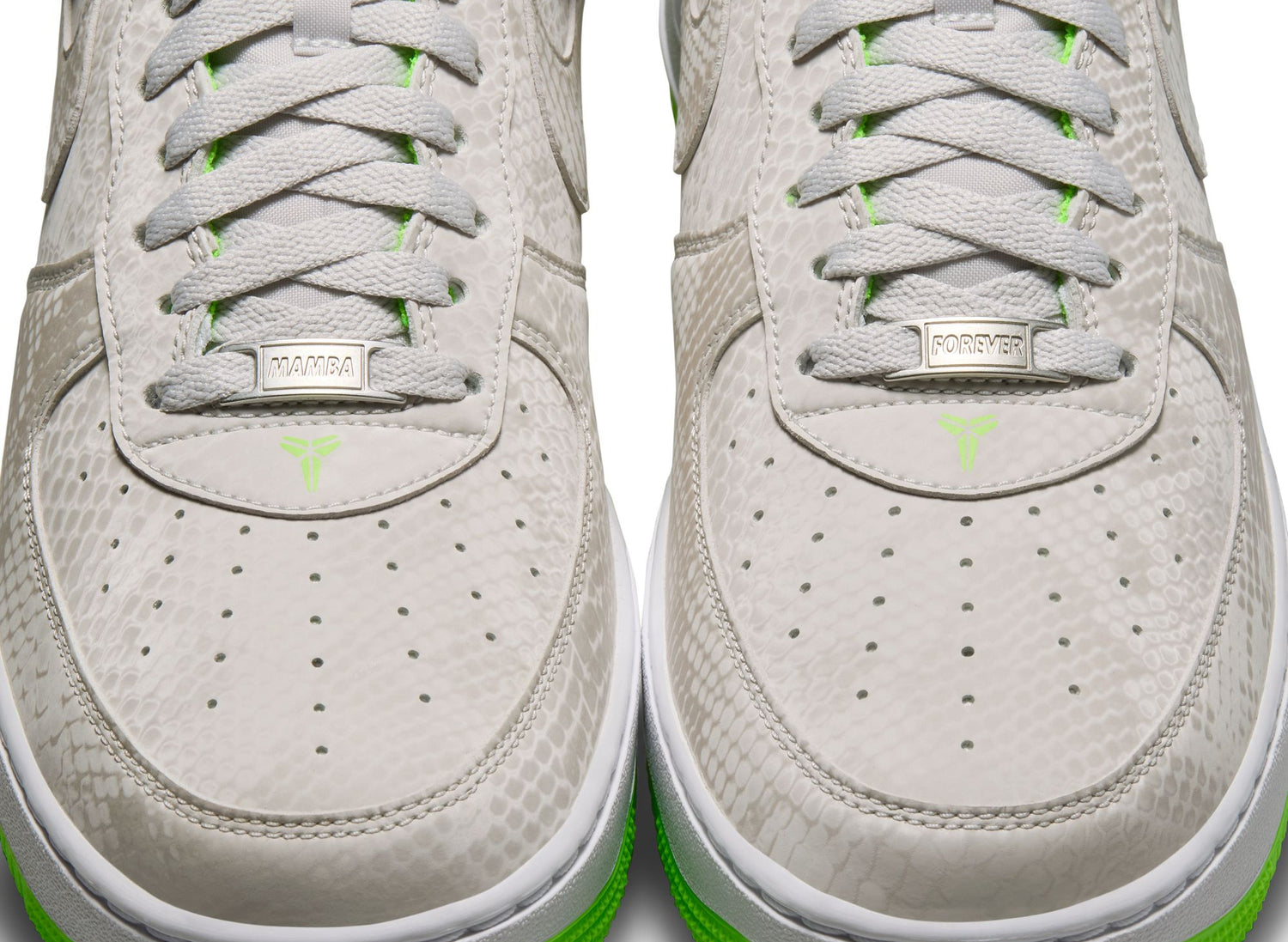 Nike Kobe Air Force 1 Low in Vast Grey / Electric Green — view 8
