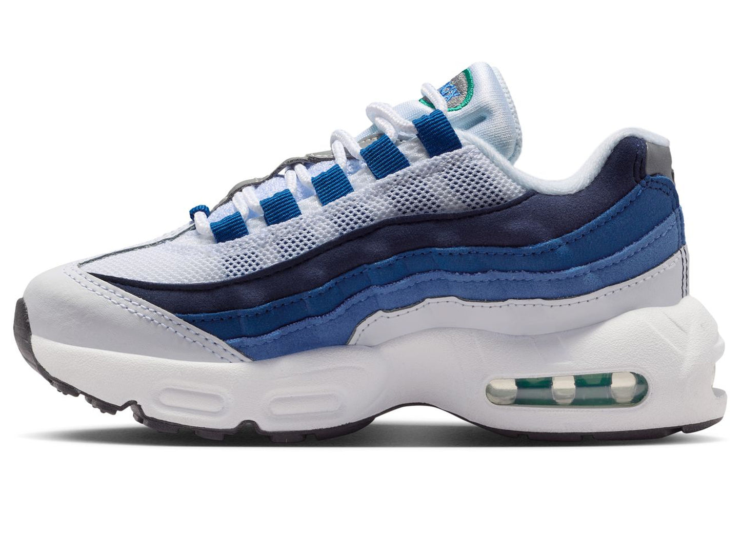 PS Nike Air Max 95 Premium in White / Lake Blue - view 3