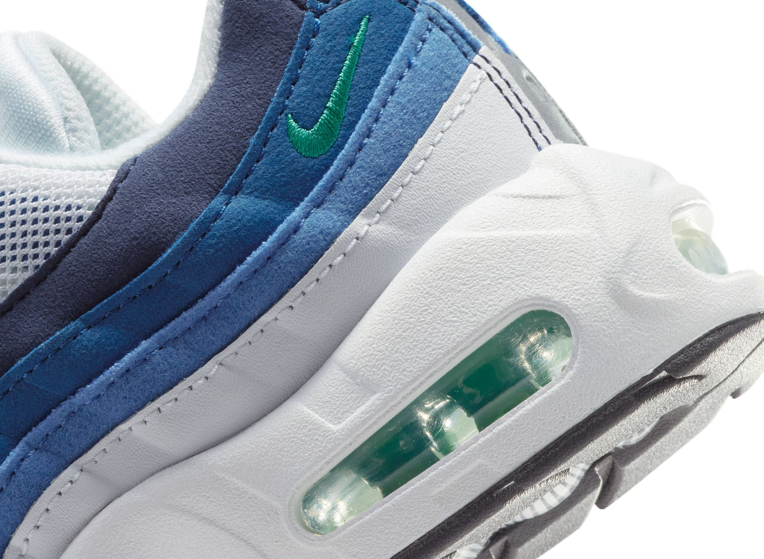 PS Nike Air Max 95 Premium in White / Lake Blue - view 7