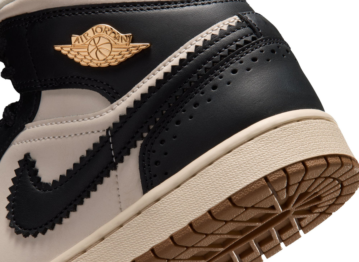 Women's Air Jordan 1 Mid SE in Off Noir / Chalk