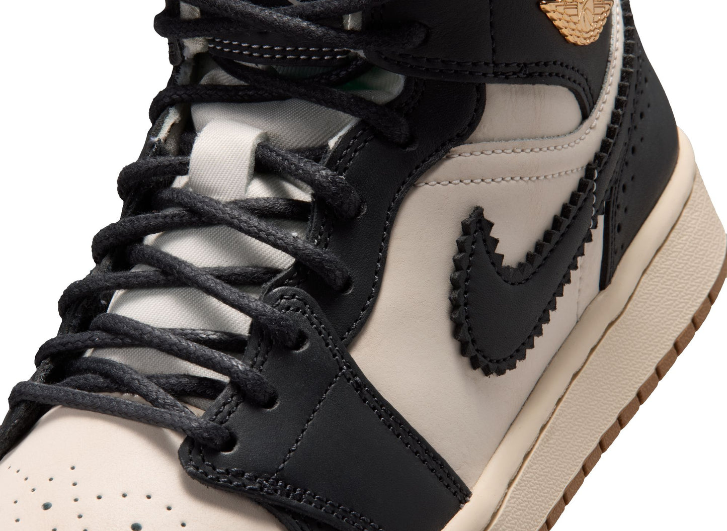 Women's Air Jordan 1 Mid SE in Off Noir / Chalk