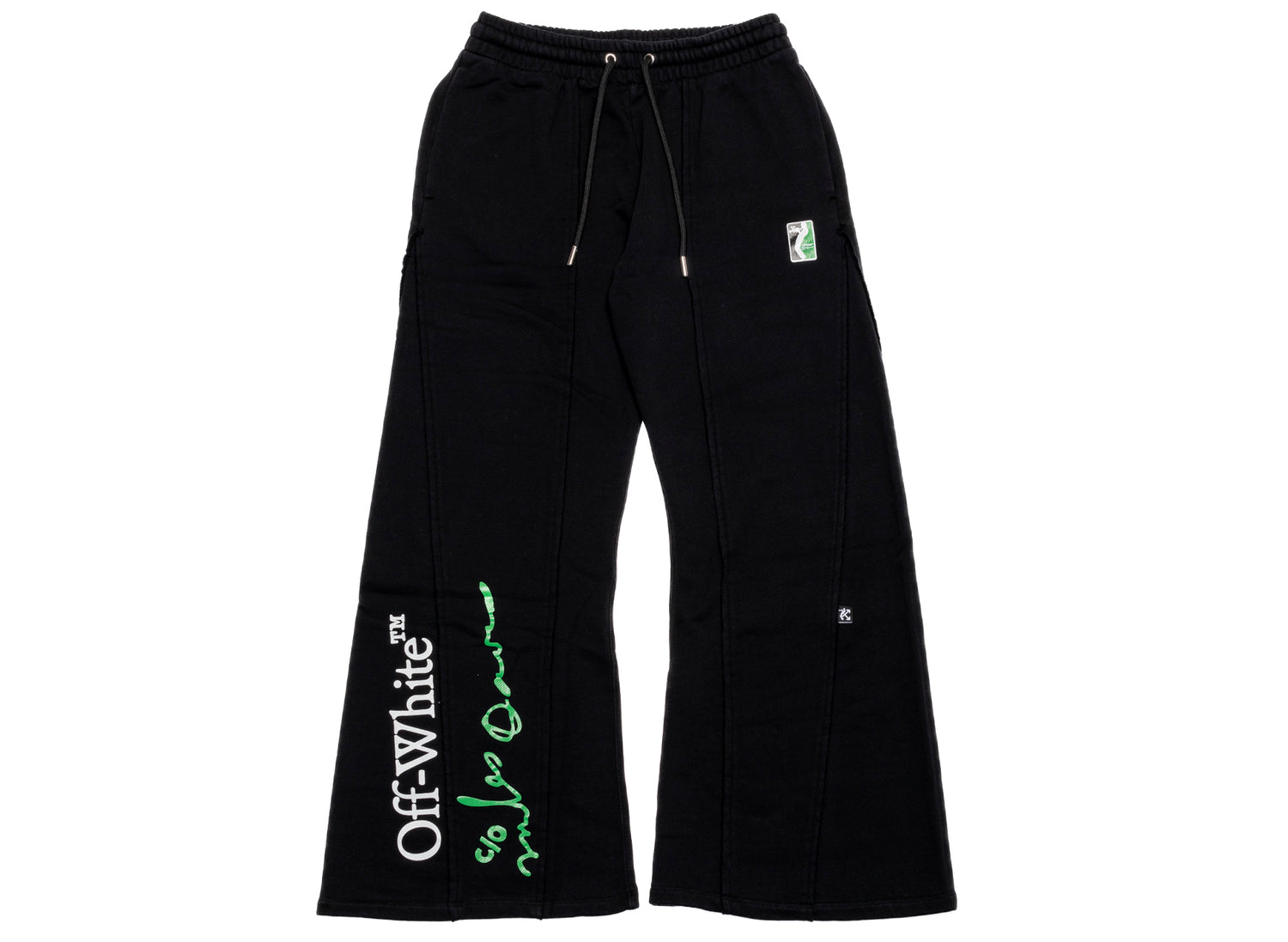 OFF-WHITE MD League Intarsia Slouchy Sweatpant in Black, men's sweatpant