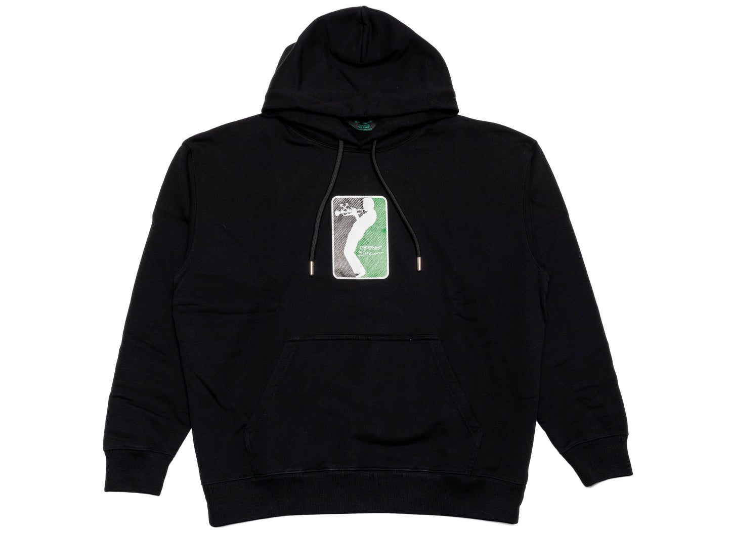 OFF-WHITE MD League Skate Hoodie in Black, men's hooded sweatshirt