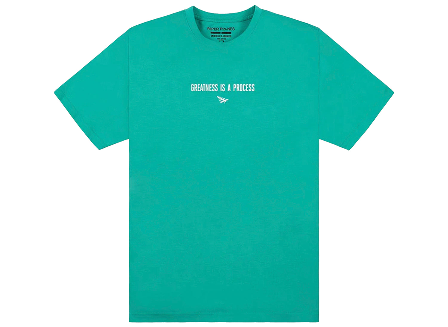 Paper Planes Greatness Is A Process Tee in Green