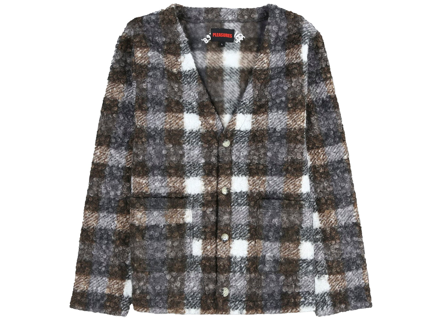 Pleasures Graham Cardigan in Grey