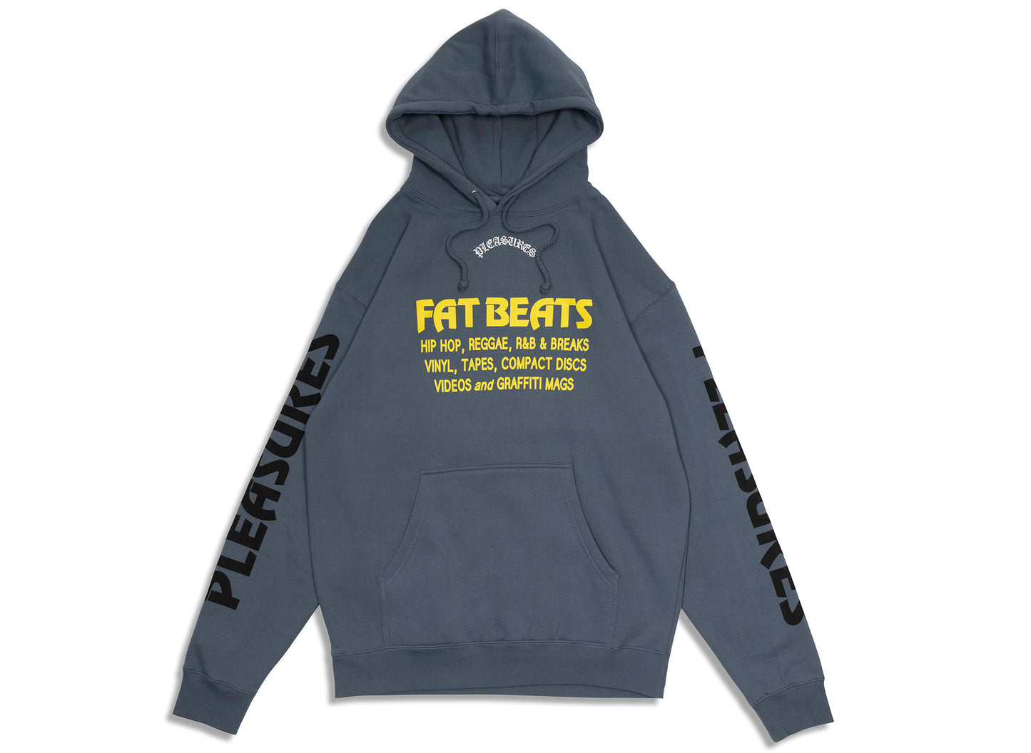 Pleasures x Fat Beats Sections Hoodie in Storm Blue