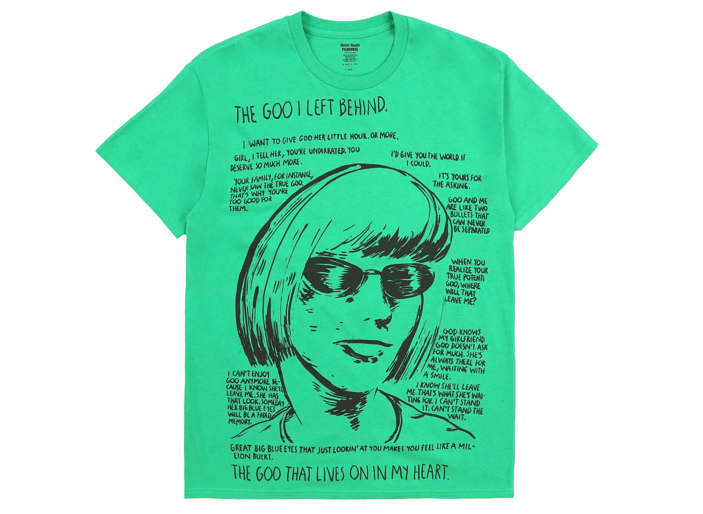 Pleasures x Sonic Youth The Goo Tee in Green