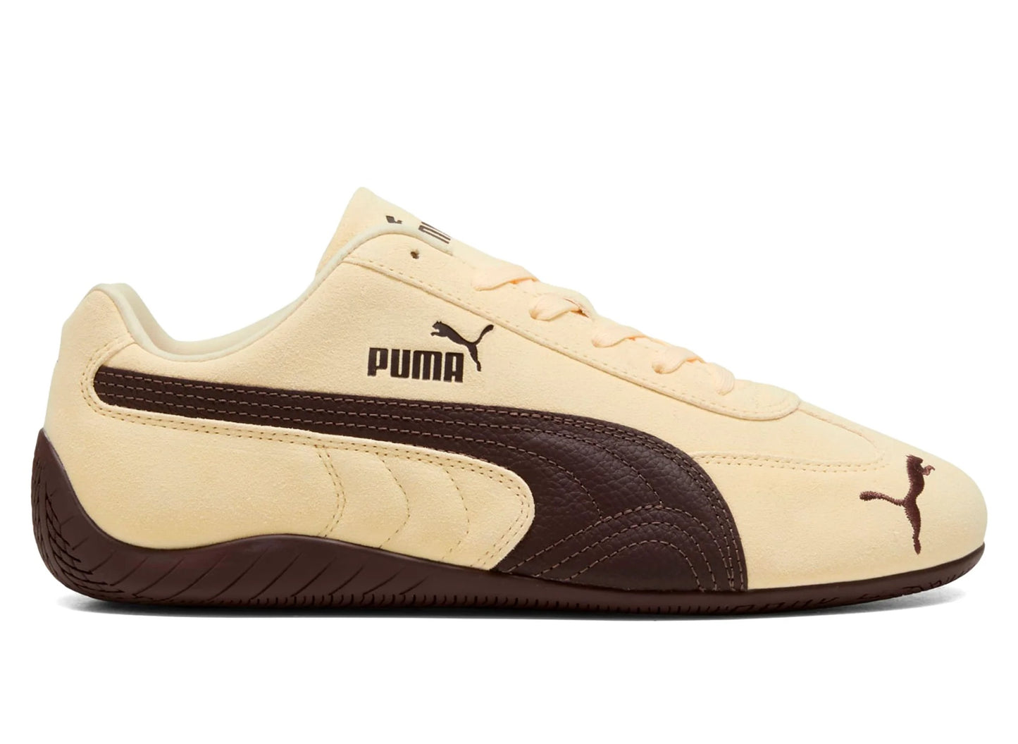 Puma Speedcat in Buttercream / Chocolate Fondue - lateral