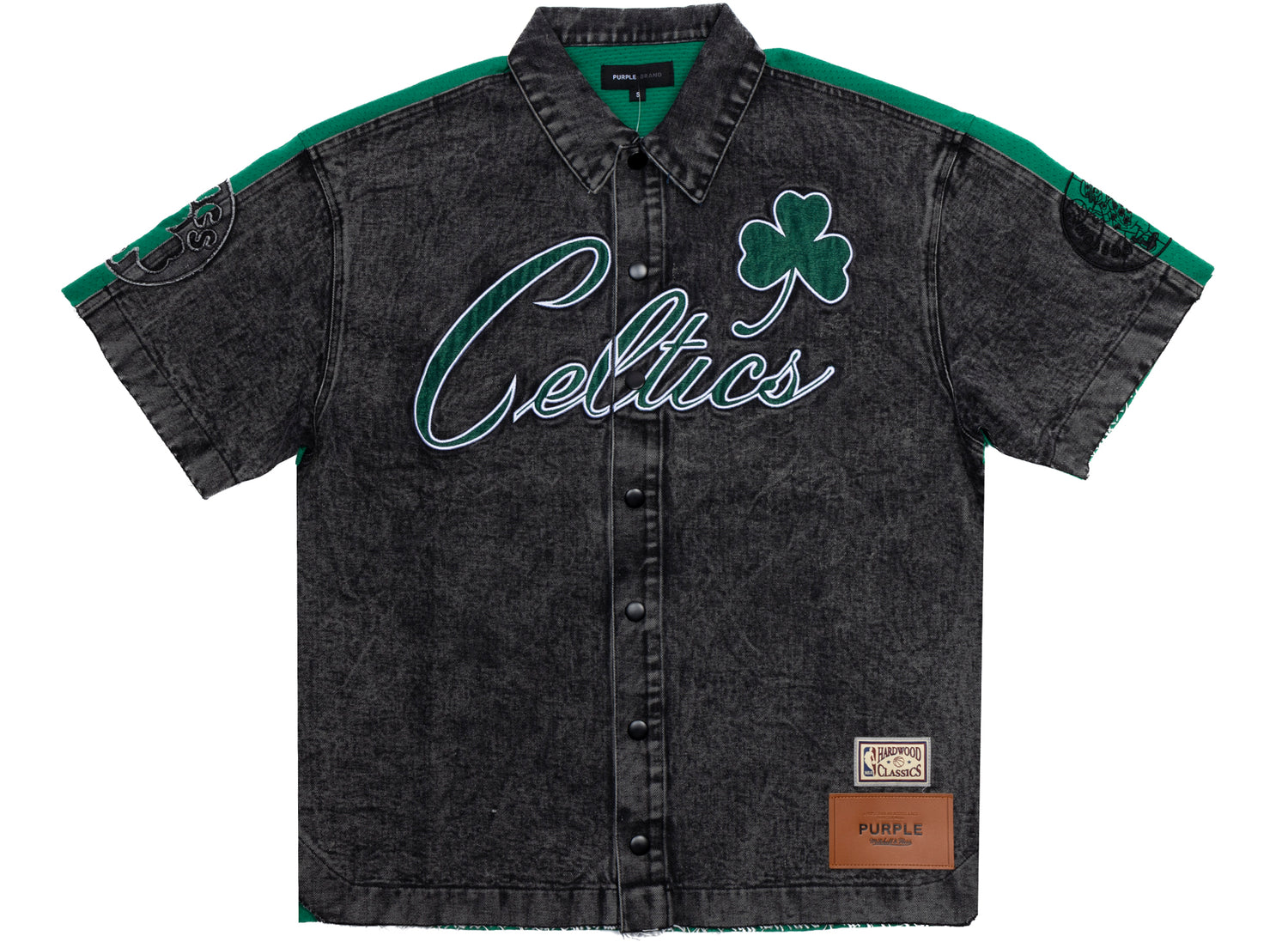 Purple Brand Boston Celtics Snap Shirt