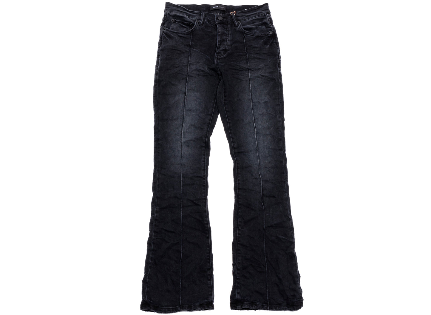 Purple Brand Pintuck Flare Overdye Jeans