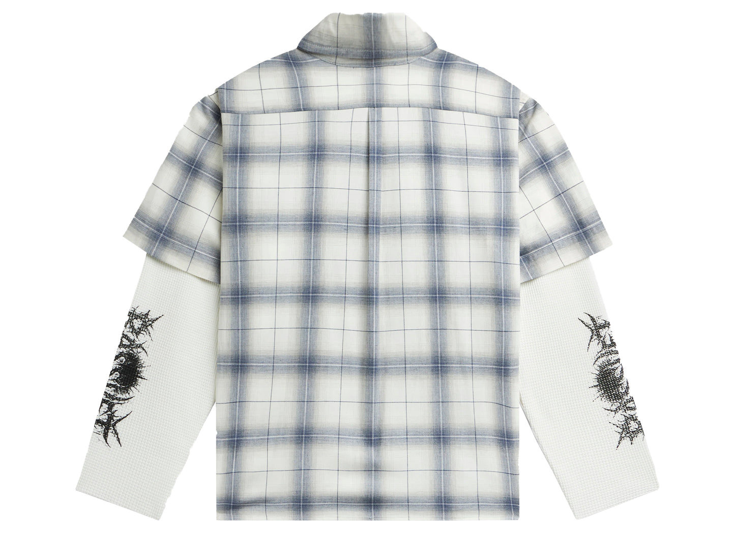 Rassvet PACCBET Doom Waffle Work Overshirt in Grey, men's overshirt, view 2