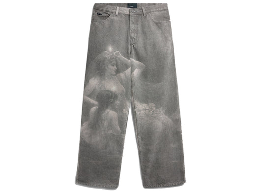 Rassvet PACCBET Nymph Baggy Denim Pants in Black, men's relaxed-fit denim jeans