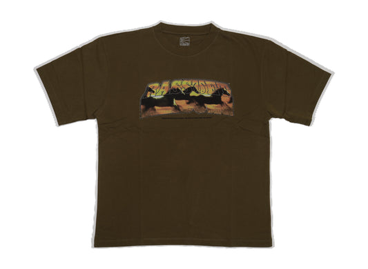 Rassvet PACCBET Ranchero Tee in Brown, men's cotton crewneck t-shirt with graphic