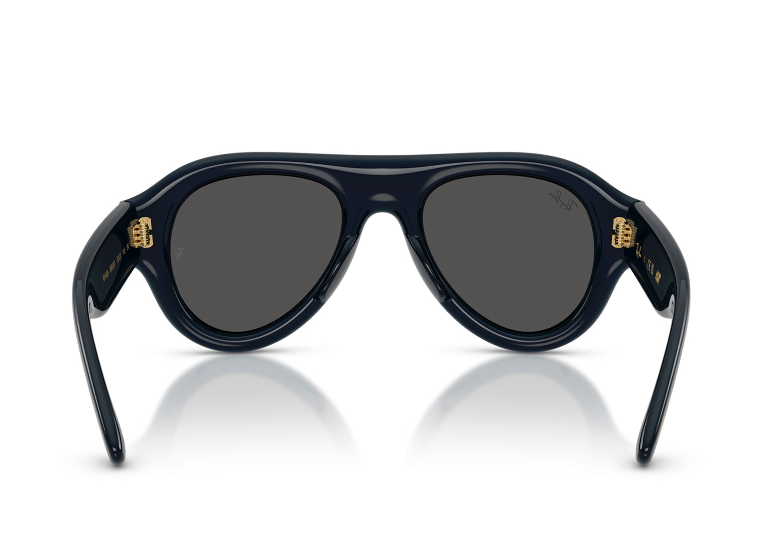 Ray Ban A$AP Rocky Aviator Puffer Sunglasses in Transparent Dark Blue w/ Ultra Black — view 3