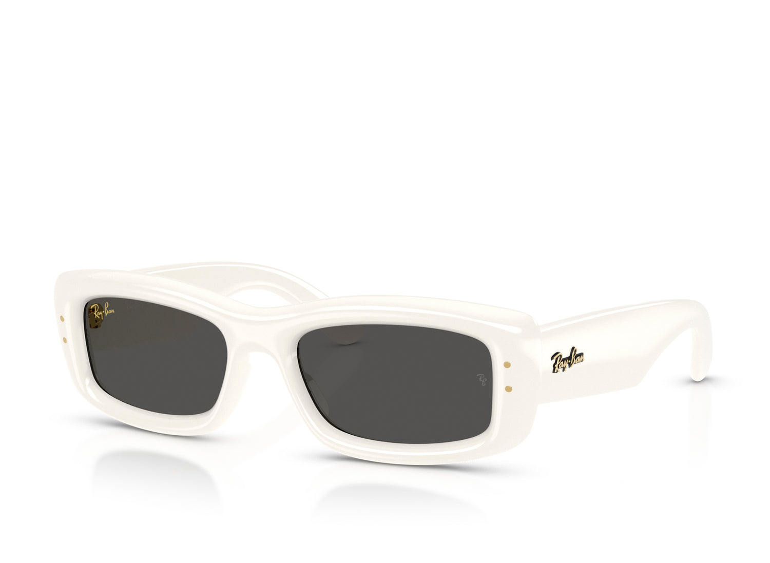 Ray Ban A$AP Rocky Kiliane Puffer Sunglasses in Full Cream w/ Ultra Black — view 6