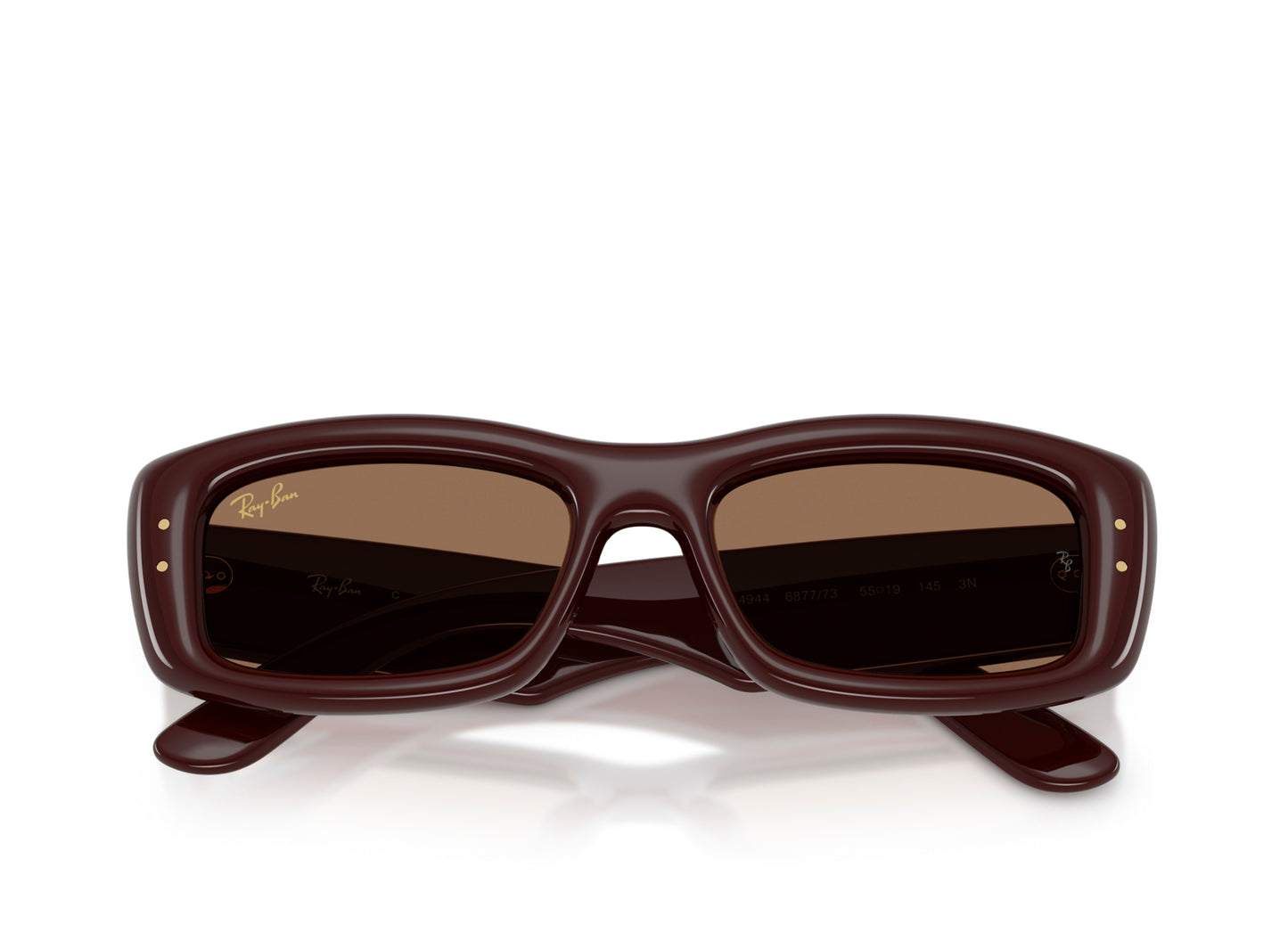 Ray Ban A$AP Rocky Kiliane Puffer Sunglasses in Transparent Dark Brown w/ Dark Brown — view 4