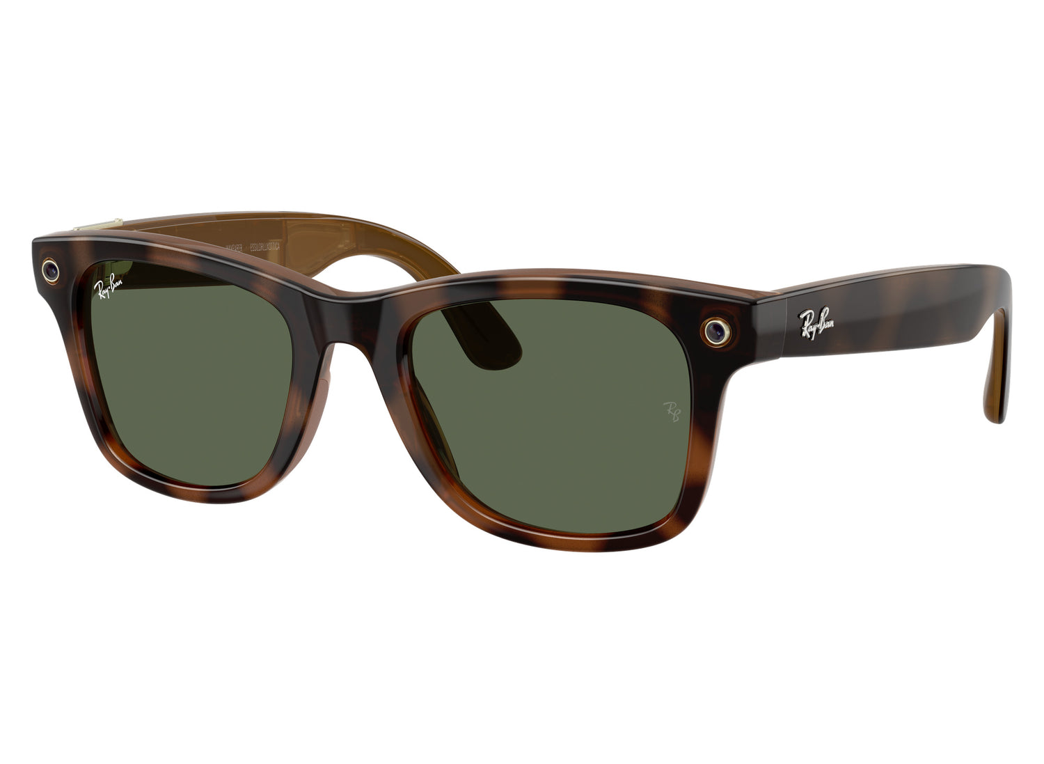 Ray-Ban Meta Wayfarer (Gen 3) Sunglasses in Havana w/ G15 Green Lenses view 3
