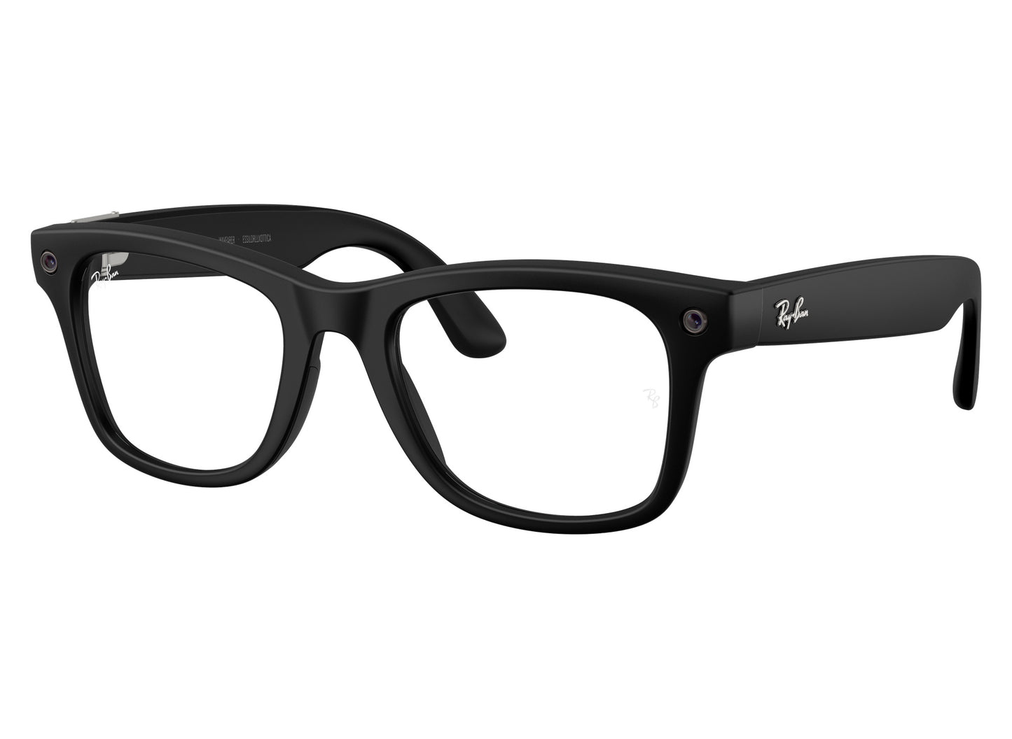 Ray-Ban Meta Wayfarer (Gen 3) Sunglasses in Matte Black w/ Clear Lenses view 3