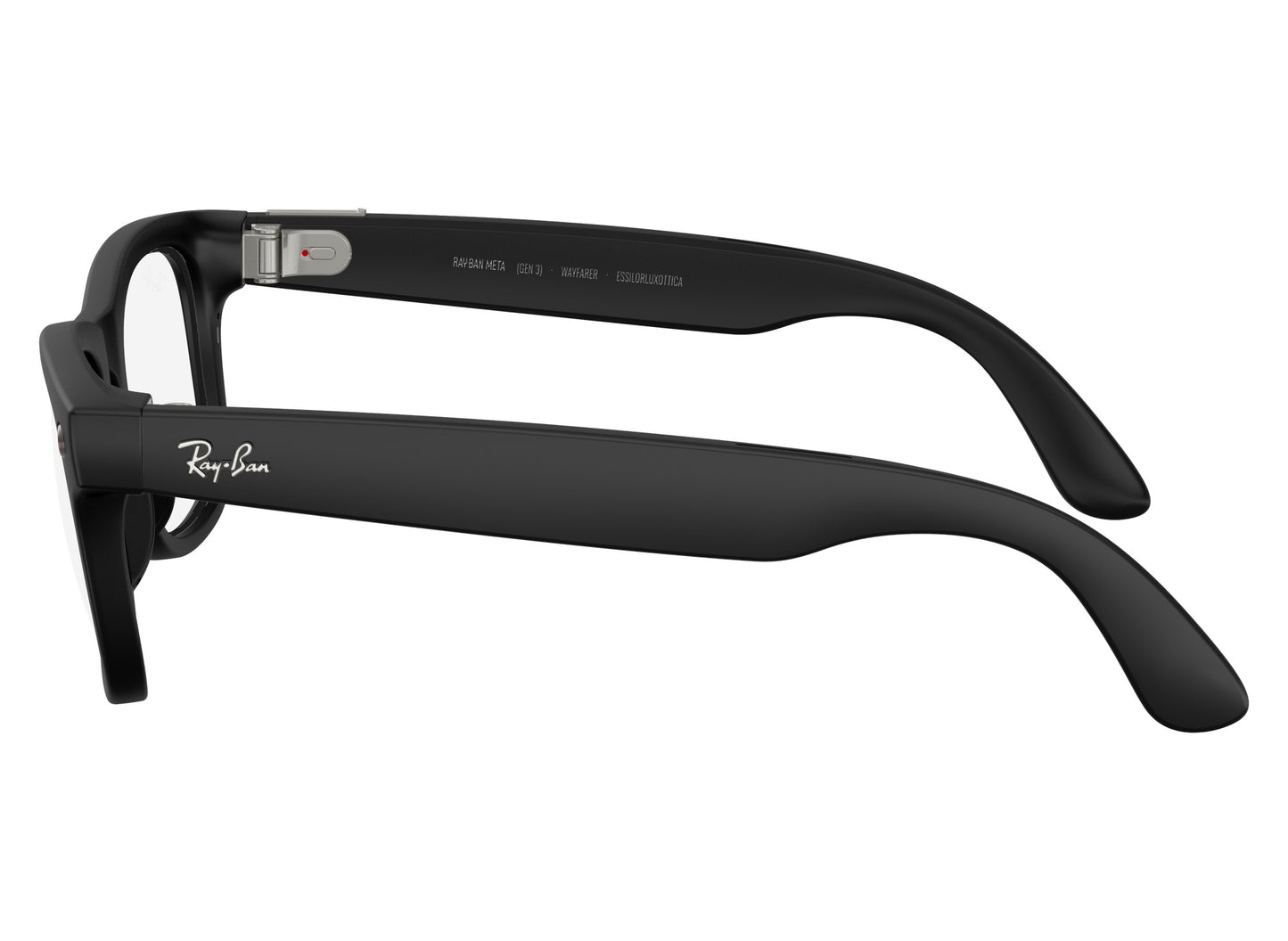 Ray-Ban Meta Wayfarer (Gen 3) Sunglasses in Matte Black w/ Clear Lenses view 4