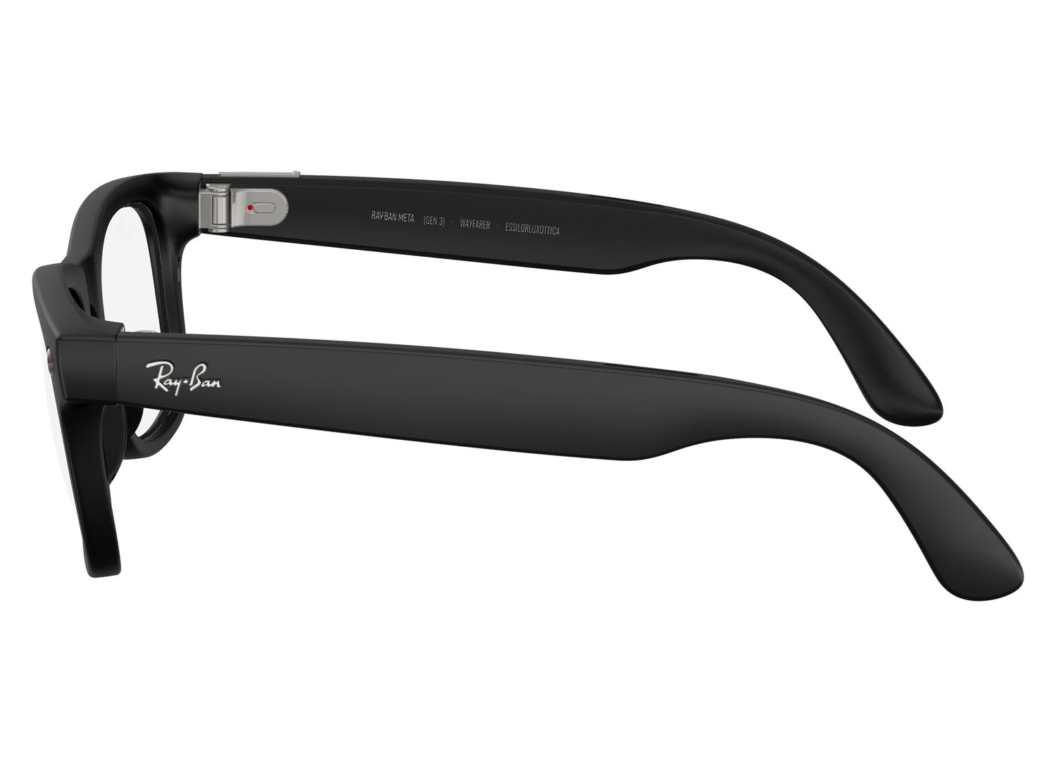 Ray-Ban Meta Wayfarer (Gen 3) Sunglasses in Matte Black w/ Clear Lenses view 4