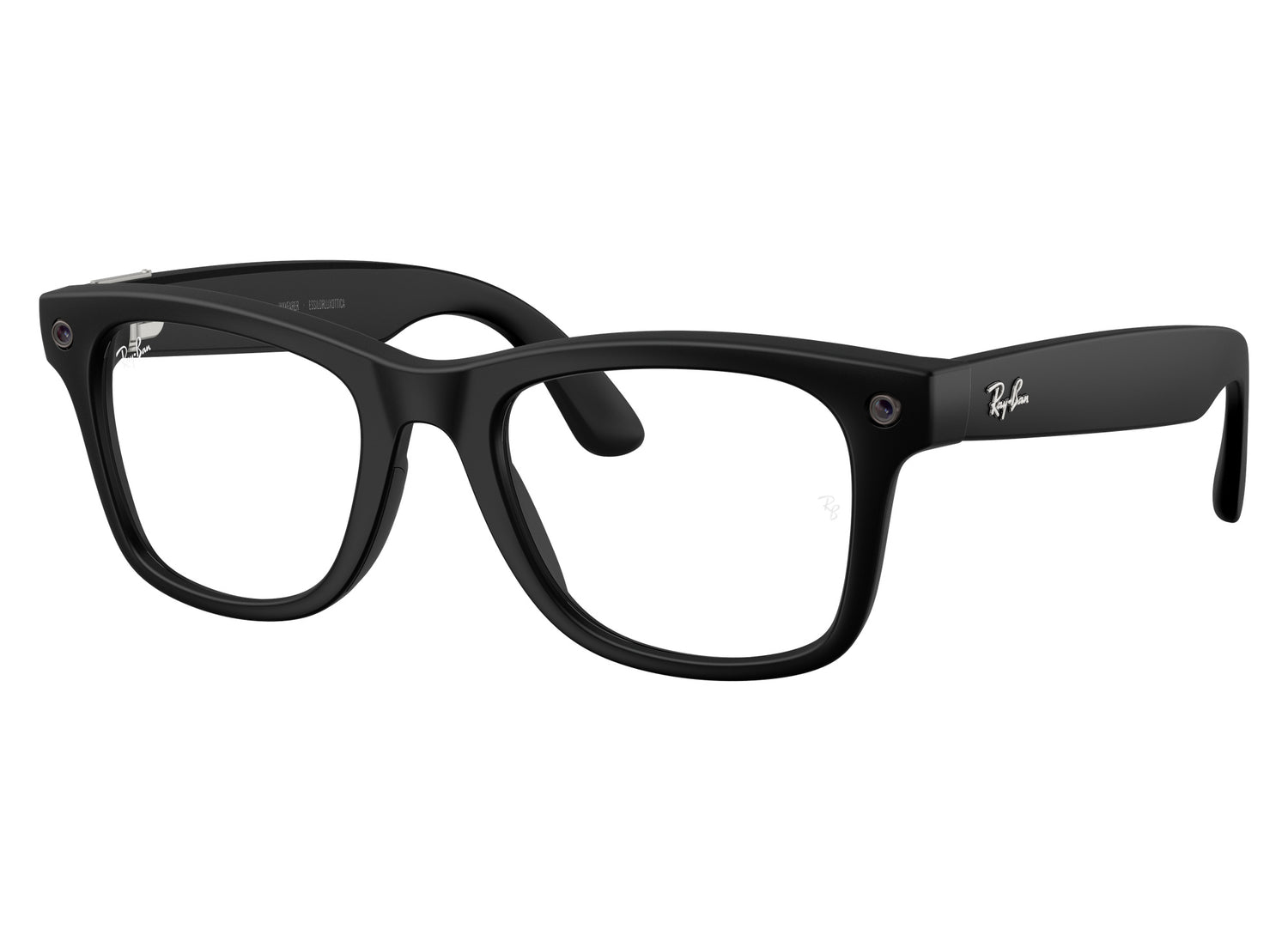 Ray-Ban Meta Wayfarer (Gen 3) Sunglasses in Matte Black w/ Clear Lenses view 6