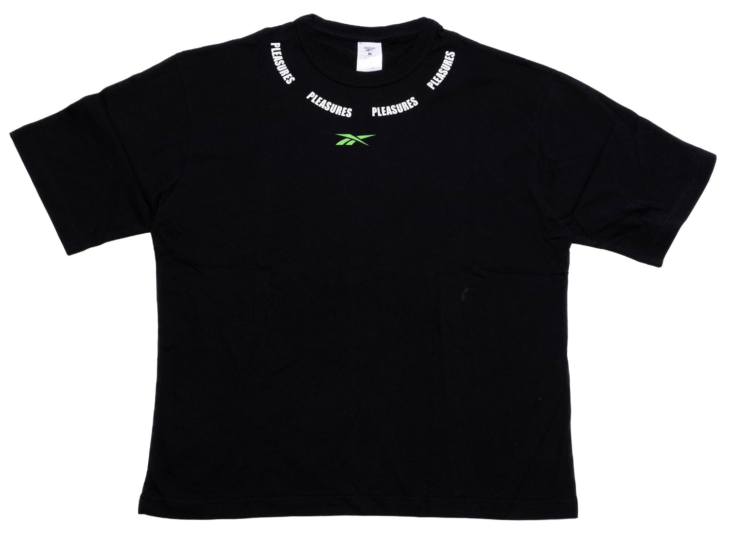 Reebok x Pleasures Tee in Black 'Not Guilty'