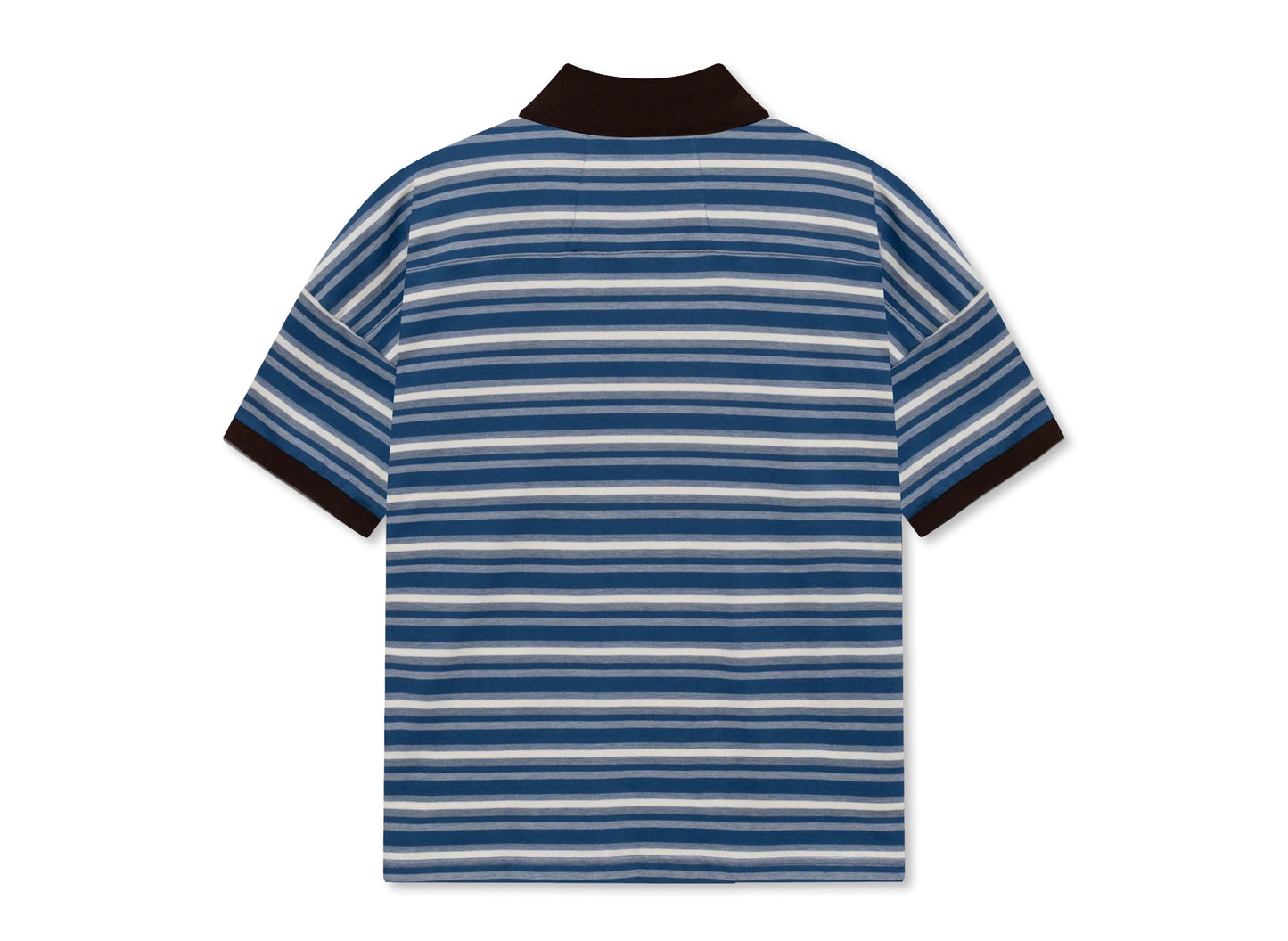 Rhude Fontaine Striped LS Polo in Bordeaux - view 2