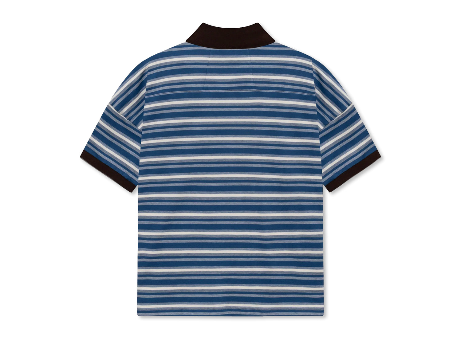 Rhude Fontaine Striped LS Polo in Bordeaux - view 2