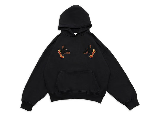 Rhude London Hound Hoodie in Vintage Black