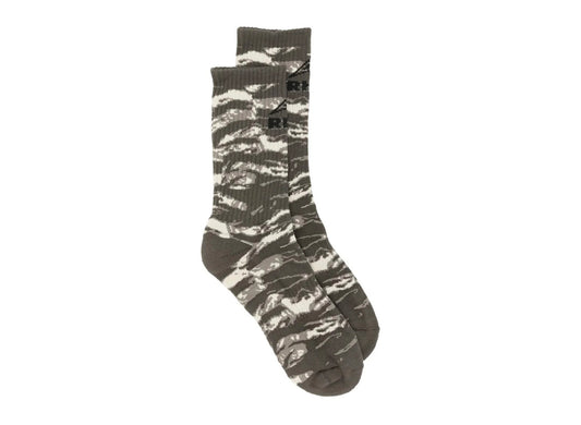 Rhude Tiger Camo Footy Sock in Camo / Black