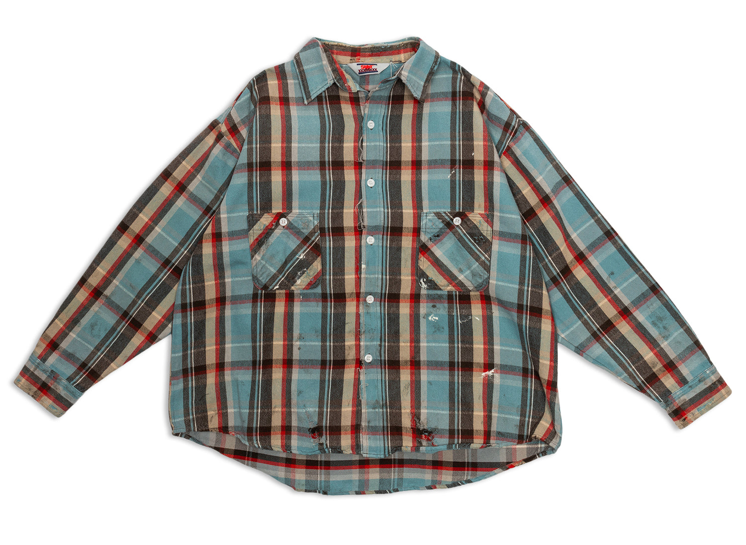 Saint Michael Flannel Shirt in Blue