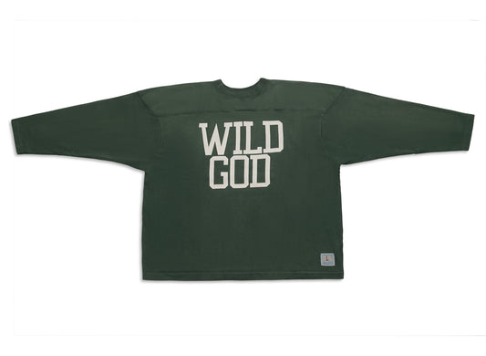 Saint Michael Football Sweat Wild God Tee in Green