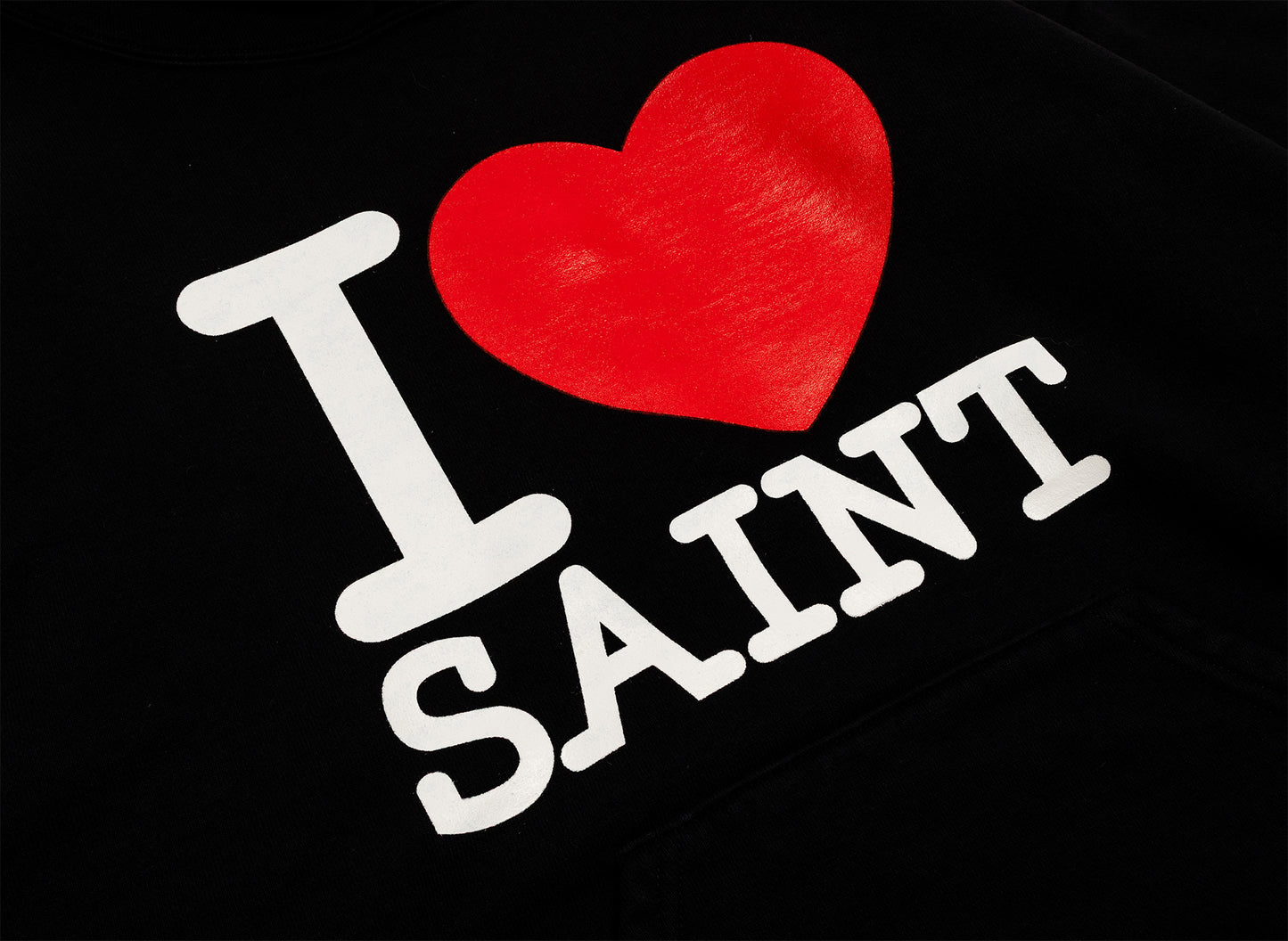 Saint Michael 'I Love Saint' Hoodie in Black — view 2