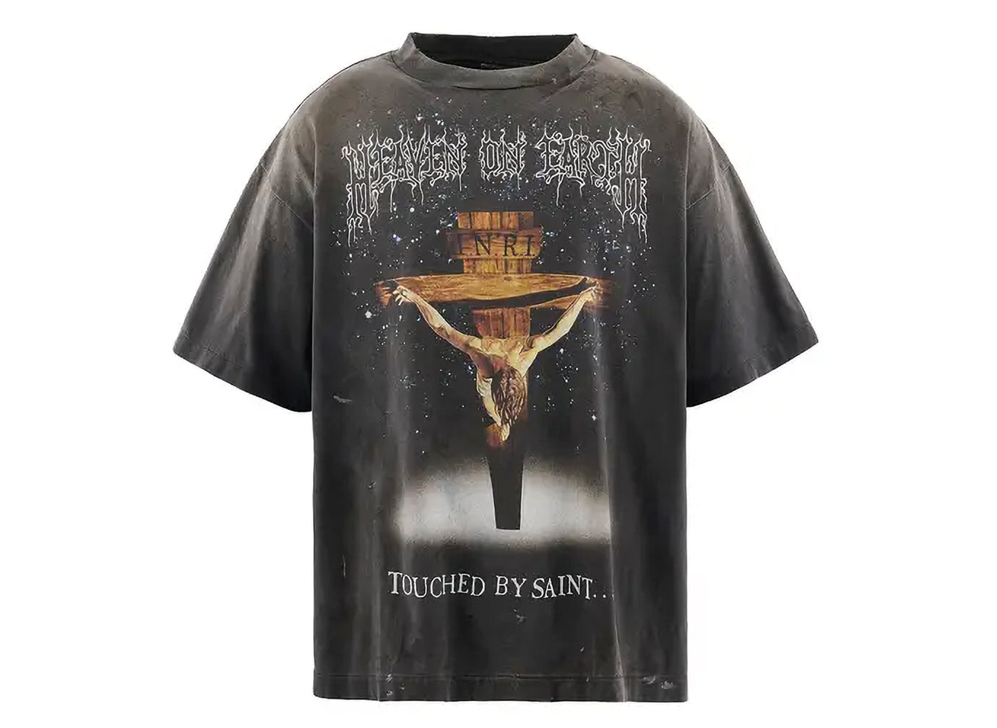 Saint Michael 'Jesus' SS T-Shirt in Black