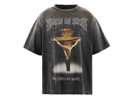 Saint Michael 'Jesus' SS T-Shirt in Black