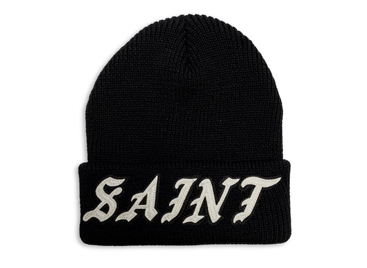 Saint Michael Knit Saint Cap in Black