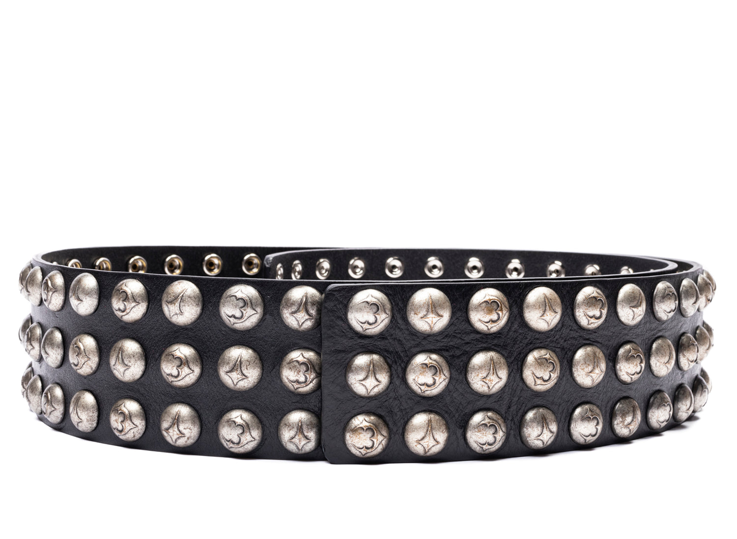 Thug Club Heavy Weight Belt in Black, studded strap