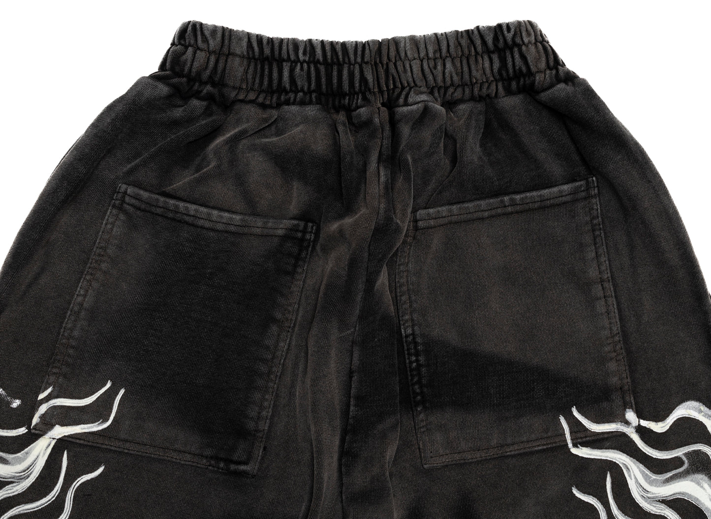 Thug Club Six Riding Skull Sweatpants in Black, waistband detail