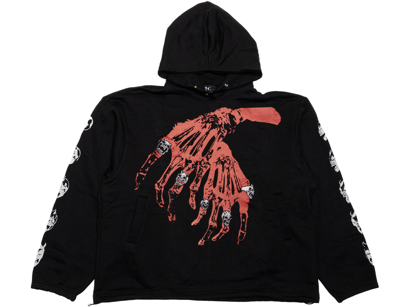 Thug Club TC Bone Cross Hoodie in Black, graphic side