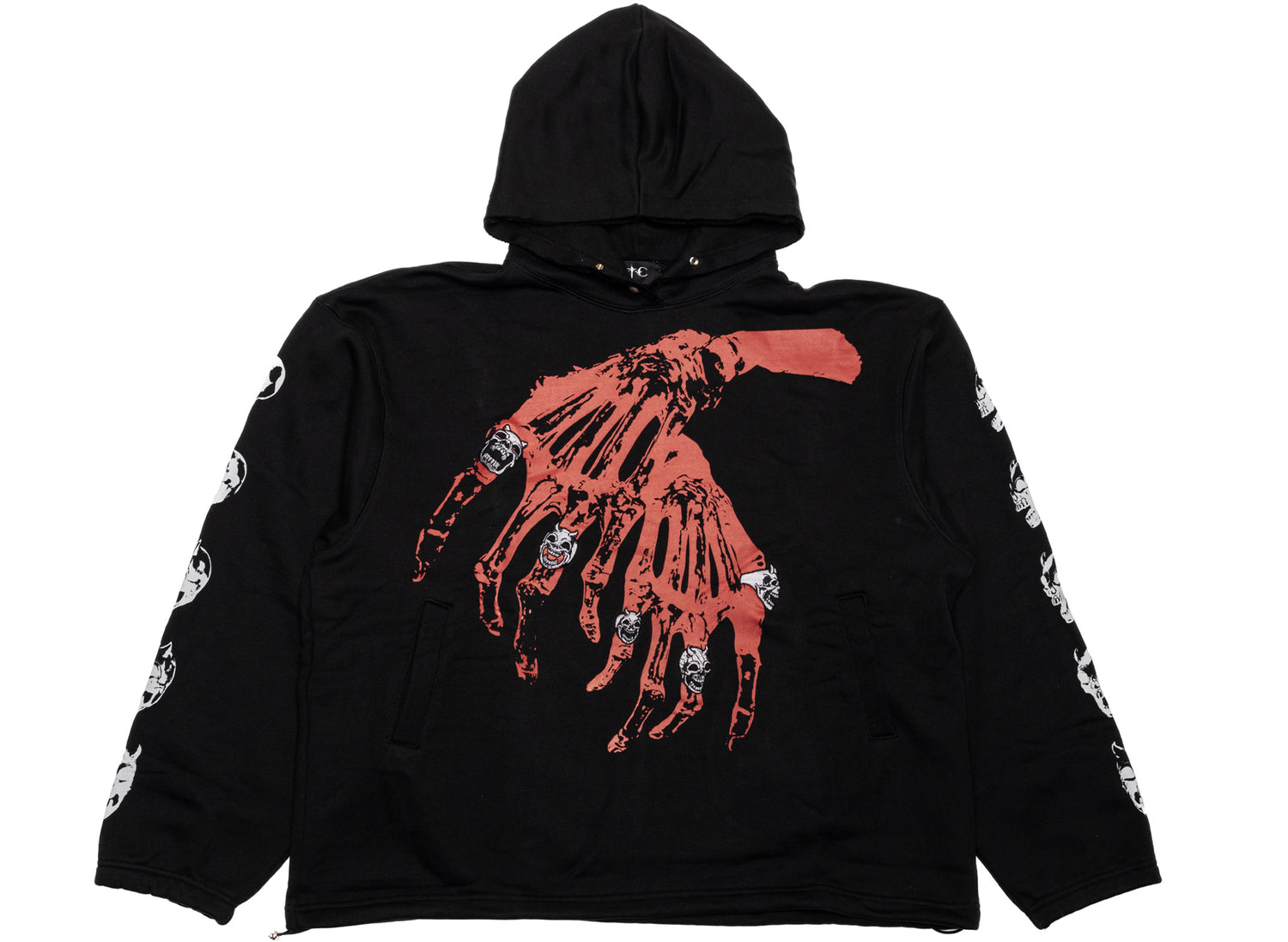 Thug Club TC Bone Cross Hoodie in Black, graphic side