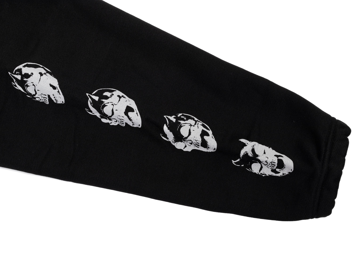Thug Club TC Bone Cross Hoodie in Black, sleeve detail